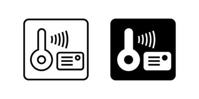 icon set depicting smart thermometers, suitable for health and technology designs. vector