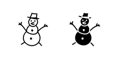 icon set featuring snowmen, suitable for winter and holiday designs. vector