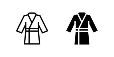 A modern icon set featuring bathrobes, perfect for spa, wellness, and relaxation designs. vector