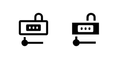 A minimalist icon set showcasing password manager symbols, perfect for security and technology designs. vector