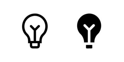 A minimalist icon set featuring light bulbs, perfect for idea and innovation designs. vector