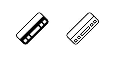 A minimalist icon set featuring harmonicas, ideal for music, culture, and instrument-themed projects. vector