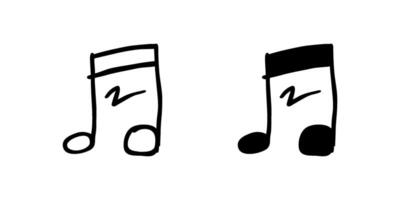 A modern icon set featuring music notes, suitable for music and entertainment designs. vector