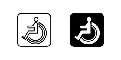 A simple icon set depicting handicapped access signs, ideal for accessibility and inclusion designs. vector