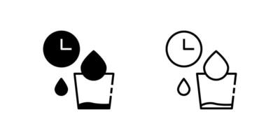 A simple icon set featuring hydration reminder symbols, ideal for health and wellness designs. vector