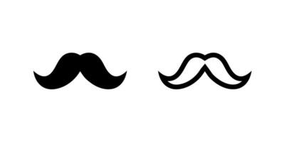 A minimalist icon set showcasing mustaches, perfect for style and grooming designs. vector