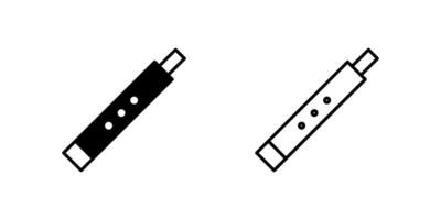 A simple icon set showcasing flutes, ideal for music, culture, and instrument-themed projects. vector