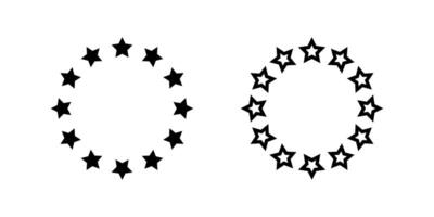 A minimalist icon set featuring the European Union stars, perfect for EU and unity designs. vector