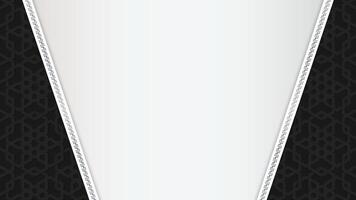 Elegant Islamic Ramadan Background Border Frame with Black and White Contrasting Patterns vector