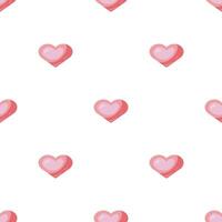Seamless Pink Heart Pattern, seamless background. Valentine's day with colorful hearts. Endless ornament with beautiful hearts for Valentine's Day vector