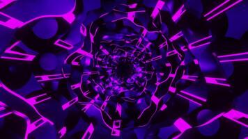 Purple and black abstract design with circular design. Looped animation video