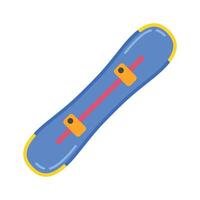 Snowboard flat icon isolated on white background vector