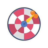A dart hitting a target on a white background vector