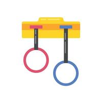 A pair of rings hanging from a hook vector