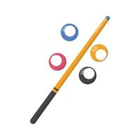 Billiards and cue illustration vector
