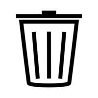 Garbage or recycle bin icon isolated on white background. Trash can sign. Remove icon. vector