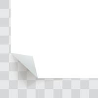 a paper folded corner on template back vector