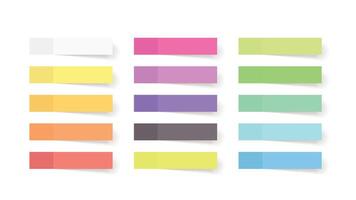 realistic bright page markers in set isolated vector