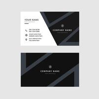 Modern Business Card Design with Geometric Elements vector