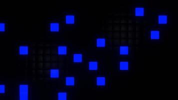 Deep Blue and Orange Cybernetic Tetris Background VJ Loop in 4K video