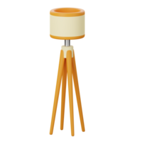 A lamp with a tripod on top of it png