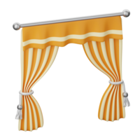A curtain with a yellow stripe on it png