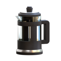 A black and white image of a coffee maker png