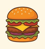 A hamburger icon in a flat style vector