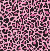 A pink and black leopard print fabric vector