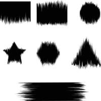 set of black ink splashes vector