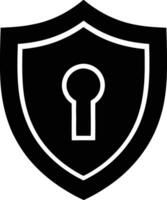 Secure your data with this strong shield icon featuring a keyhole a symbol of digital protection and online safety vector