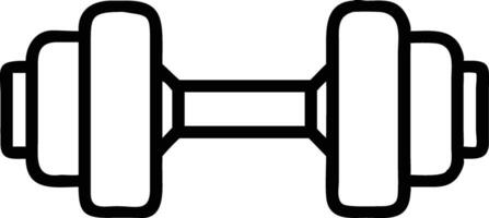 A Simple Line Drawing of a Dumbbell Ideal for Fitness Websites and Apps vector