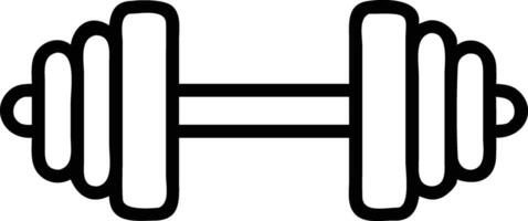 A Simple Line Drawing of a Dumbbell Perfect for Fitness Websites Blogs and Gym Applications vector
