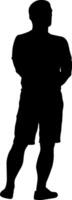 Silhouette of a man on a white background vector