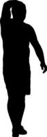 Silhouette of a man with raised hand on a white background vector