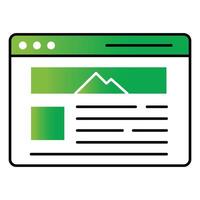 Website Icon Representing Internet Homepage, Browser Window, and Online Access vector