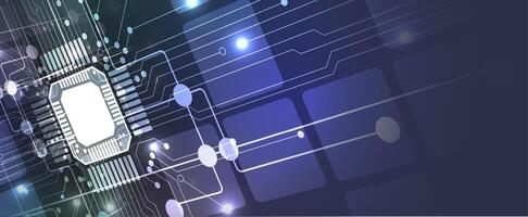 the future of technology is here vector