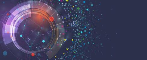 The abstract technology background for business presentation vector