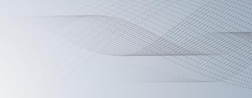 wave abstract background with lines and dots vector