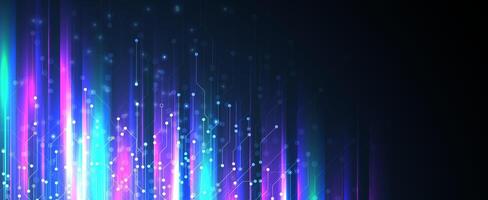abstract cascade background with glowing lines and lights vector