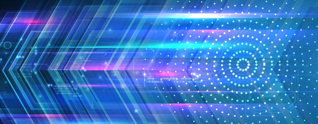 abstract futuristic technology background with glowing circle lines