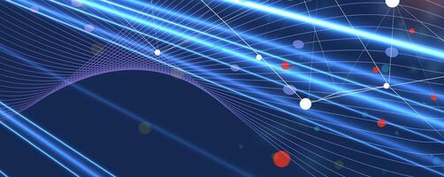 a blue and red abstract background with many dots vector