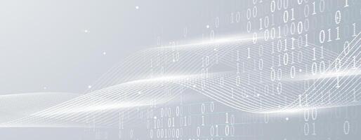 a white background with binary code vector