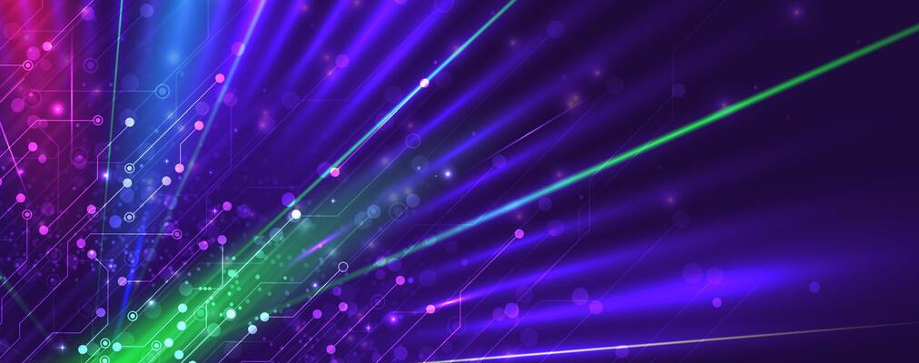 abstract paricle background with colorful lights and lines