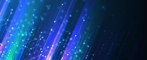 Circuit abstract background with lines and dots vector