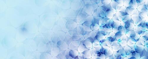 abstract blue background with white circles vector