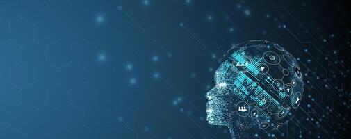 the head future of artificial intelligence vector