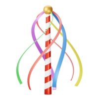 A colorful streamer with a ribbon tied around it png