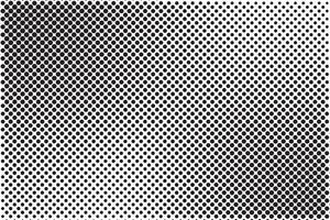 Halftone pattern design with black dots in a grid gradient shading depth and textured surface effect backdrop and background vector