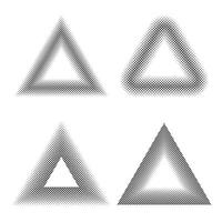 Graphic halftone patterns of triangle for artistic design background and backdrop vector